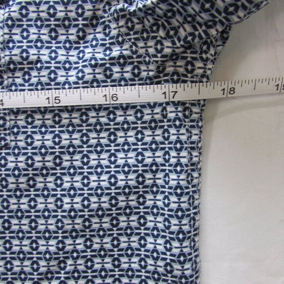 Panhandle RoughStock Boy's MED Long Sleeve Print Snap Western Shirt Navy - Picture 4 of 5